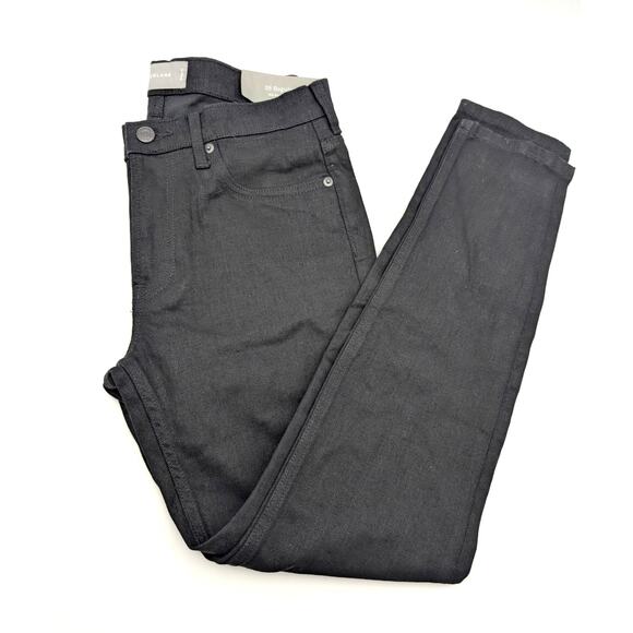 Everlane Regular Fit Mid Rise Skinny Jeans Button Fly Pockets Black Size 28 - Picture 2 of 12
